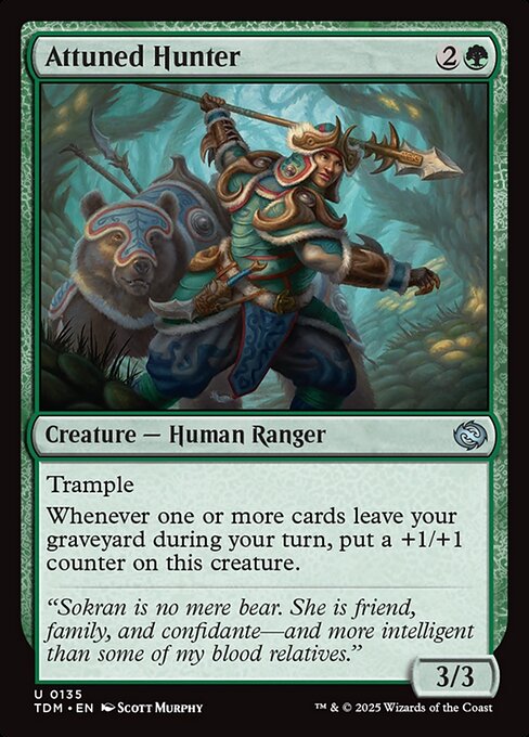 Attuned Hunter — NM Foil [Tarkir: Dragonstorm]