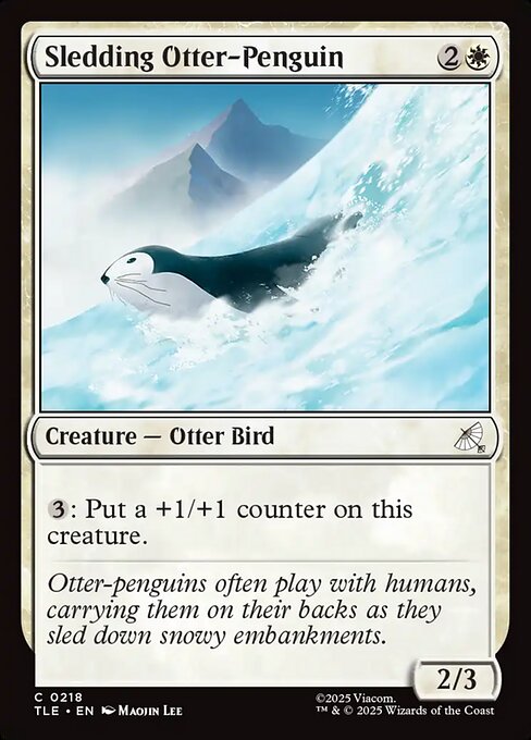 Sledding Otter-Penguin — NM Foil [Avatar: The Last Airbender Eternal]