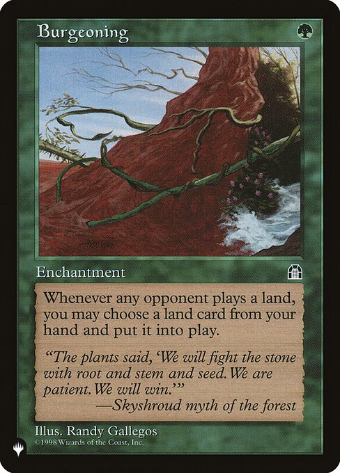 Burgeoning — NM [The List]