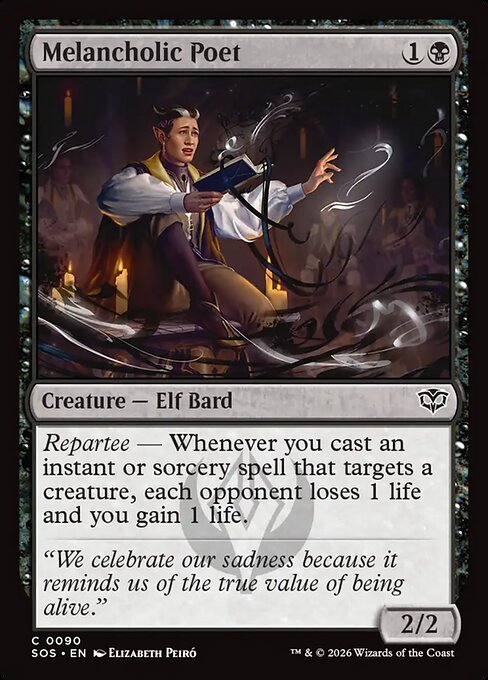 Melancholic Poet — NM Foil [Secrets of Strixhaven]