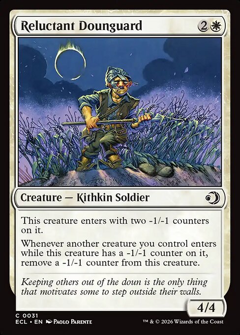 Reluctant Dounguard — NM Foil [Lorwyn Eclipsed #31]