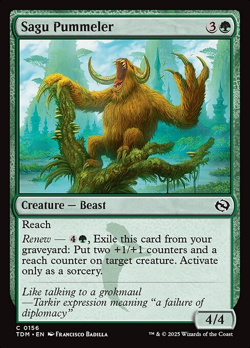 Sagu Pummeler — NM Foil [Tarkir: Dragonstorm]