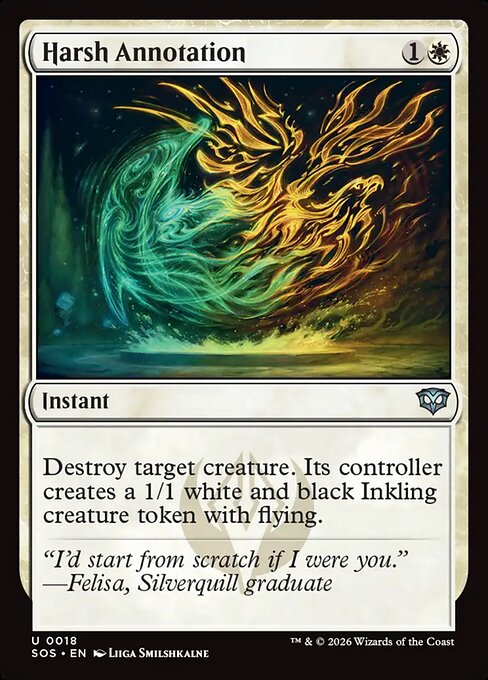 Harsh Annotation — NM Foil [Secrets of Strixhaven]