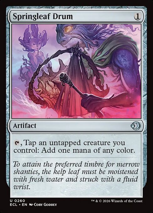 Springleaf Drum — NM Foil [Lorwyn Eclipsed #260]
