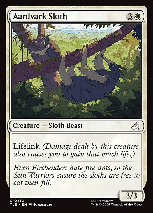 Aardvark Sloth — NM Foil [Avatar: The Last Airbender Eternal]