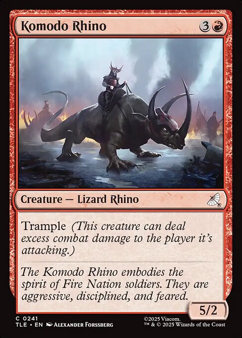 Komodo Rhino — NM Foil [Avatar: The Last Airbender Eternal]
