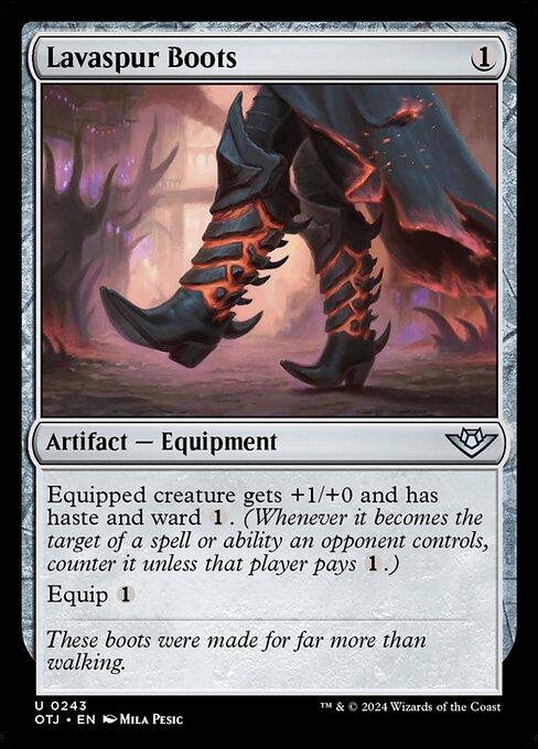 Lavaspur Boots — NM Foil [Outlaws of Thunder Junction]