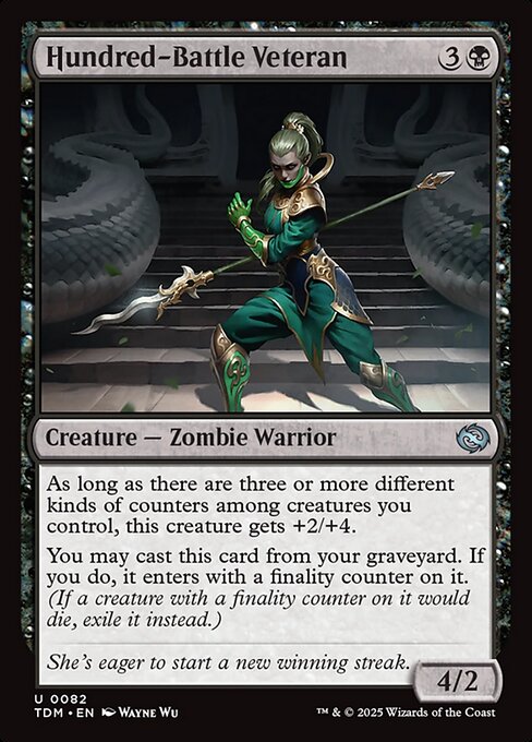 Hundred-Battle Veteran — NM Foil [Tarkir: Dragonstorm]