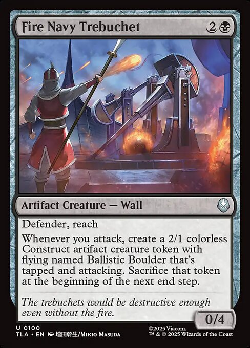Fire Navy Trebuchet — NM Foil [Avatar: The Last Airbender]