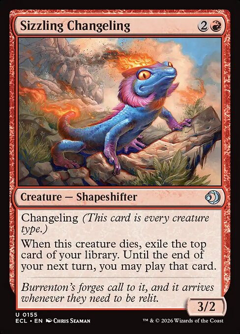 Sizzling Changeling — NM Foil [Lorwyn Eclipsed #155]