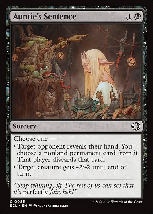 Auntie's Sentence — NM Foil [Lorwyn Eclipsed #85]