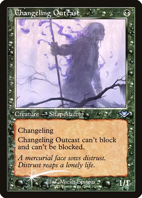 Changeling Outcast — NM Etched Foil [Modern Horizons 1 Timeshifts]