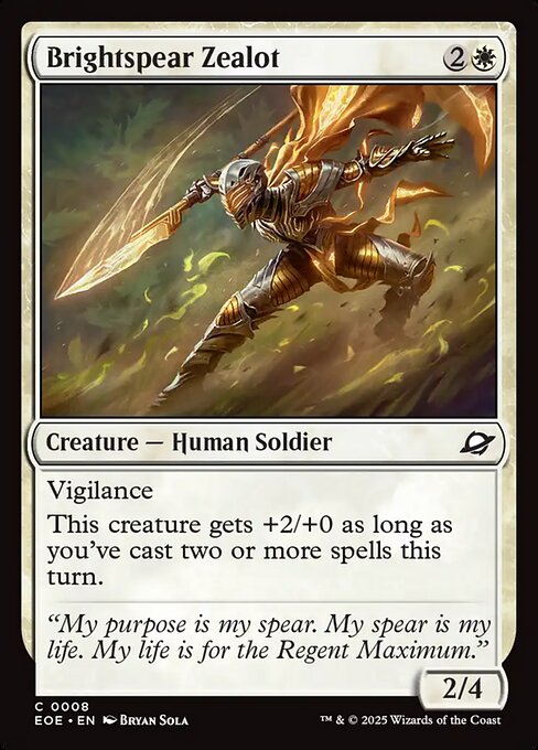 Brightspear Zealot — NM Foil [Edge of Eternities]