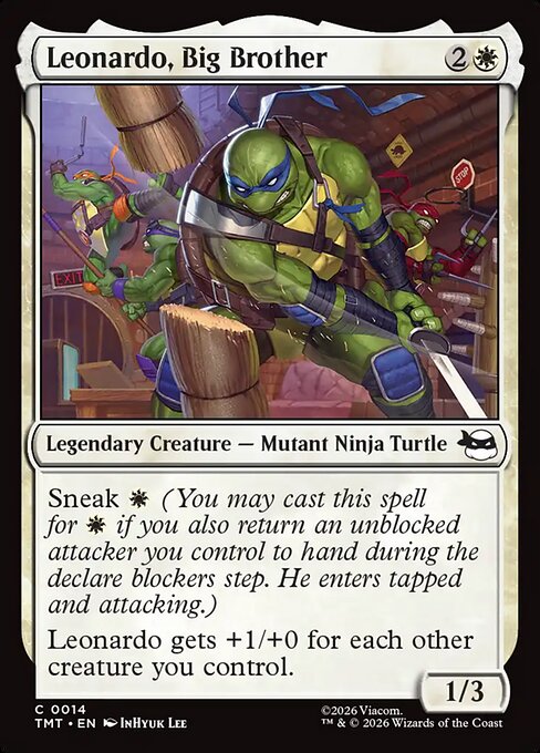 Leonardo, Big Brother — NM Foil [Teenage Mutant Ninja Turtles #14]
