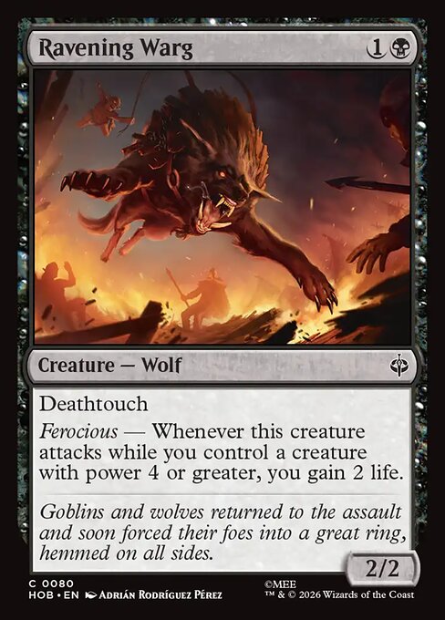 Ravening Warg — NM Foil [The Hobbit]