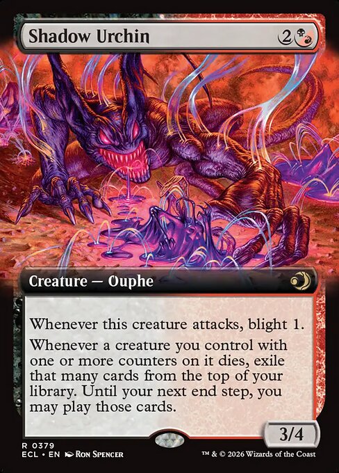 Shadow Urchin — NM Foil [Lorwyn Eclipsed #379 · Extended Art]