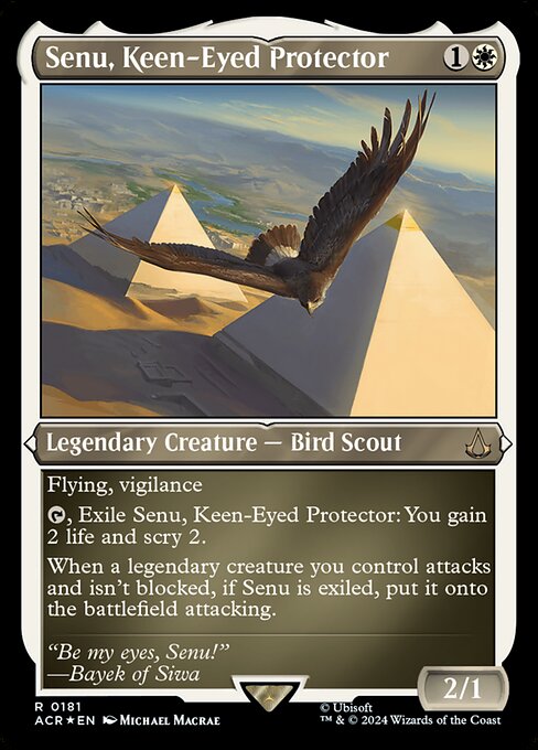 Senu, Keen-Eyed Protector — NM Etched Foil [Assassin's Creed]