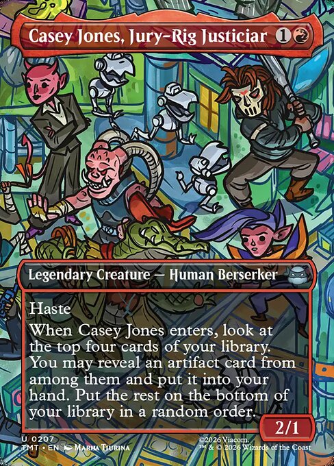 Casey Jones, Jury-Rig Justiciar — NM Foil [Teenage Mutant Ninja Turtles #207 · Borderless · Inverted]