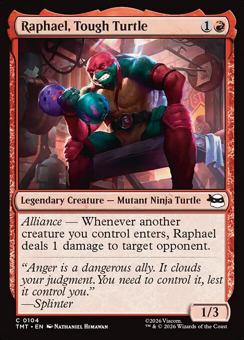 Raphael, Tough Turtle — NM Foil [Teenage Mutant Ninja Turtles #104]