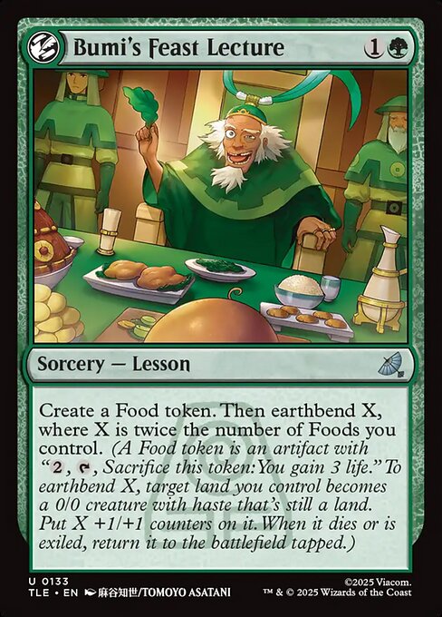 Bumi's Feast Lecture — NM Foil [Avatar: The Last Airbender Eternal]