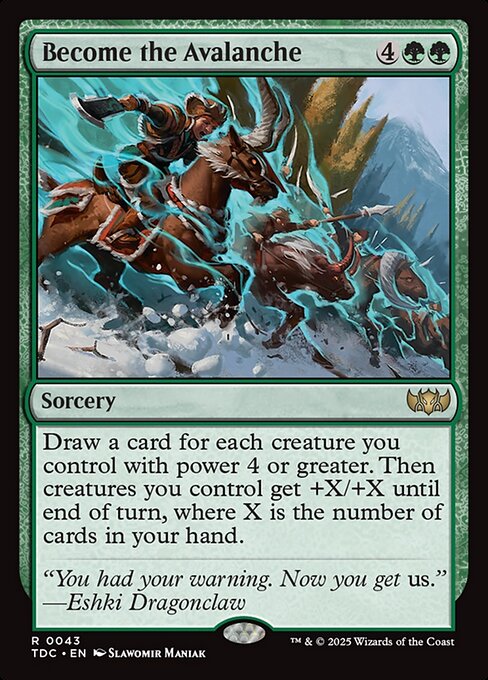 Become the Avalanche — NM [Tarkir: Dragonstorm Commander]