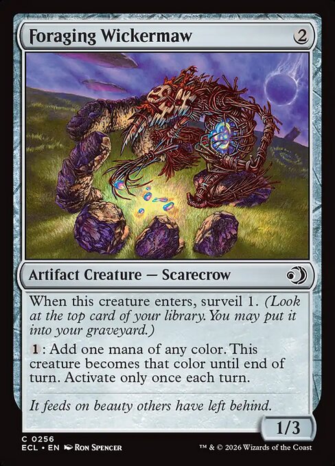 Foraging Wickermaw — NM Foil [Lorwyn Eclipsed #256]