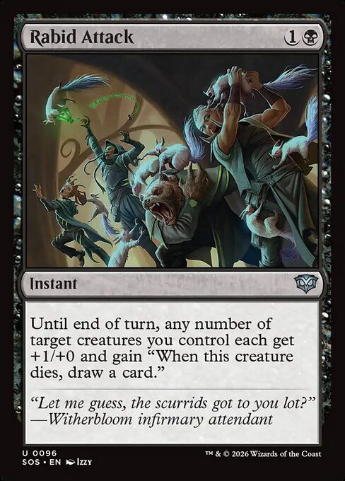Rabid Attack — NM Foil [Secrets of Strixhaven]