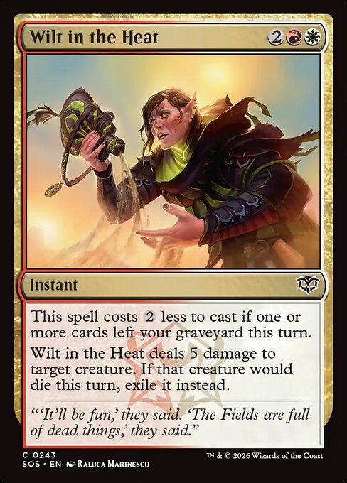 Wilt in the Heat — NM Foil [Secrets of Strixhaven]