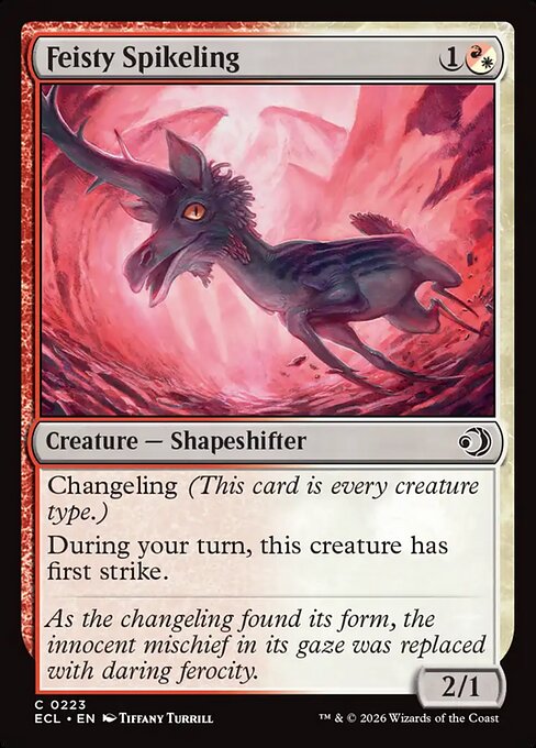 Feisty Spikeling — NM Foil [Lorwyn Eclipsed #223]
