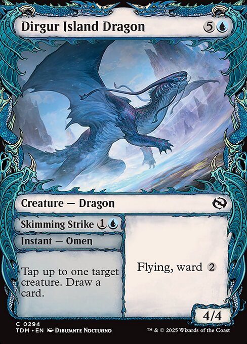 Dirgur Island Dragon // Skimming Strike — NM Foil [Tarkir: Dragonstorm]