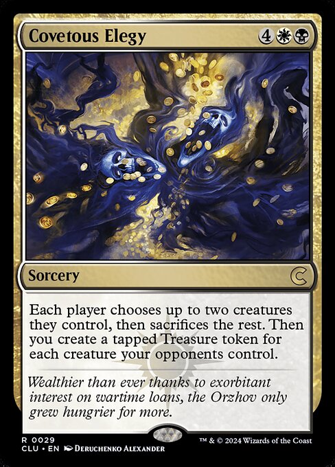 Covetous Elegy — NM [Ravnica: Clue Edition]