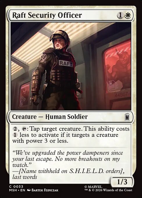 Raft Security Officer — NM Foil [Marvel Super Heroes]