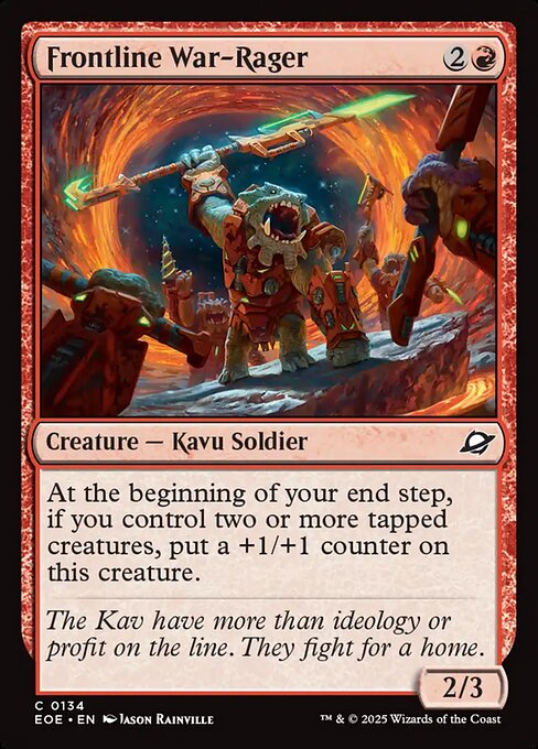 Frontline War-Rager — NM Foil [Edge of Eternities]