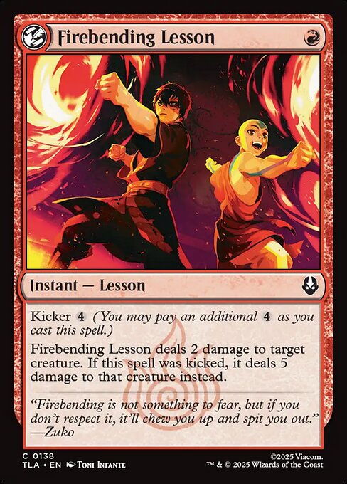 Firebending Lesson — NM Foil [Avatar: The Last Airbender]
