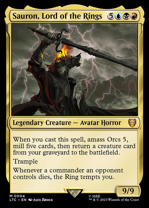 Sauron, Lord of the Rings — NM Foil [Tales of Middle-earth Commander]