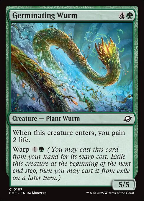 Germinating Wurm — NM Foil [Edge of Eternities]