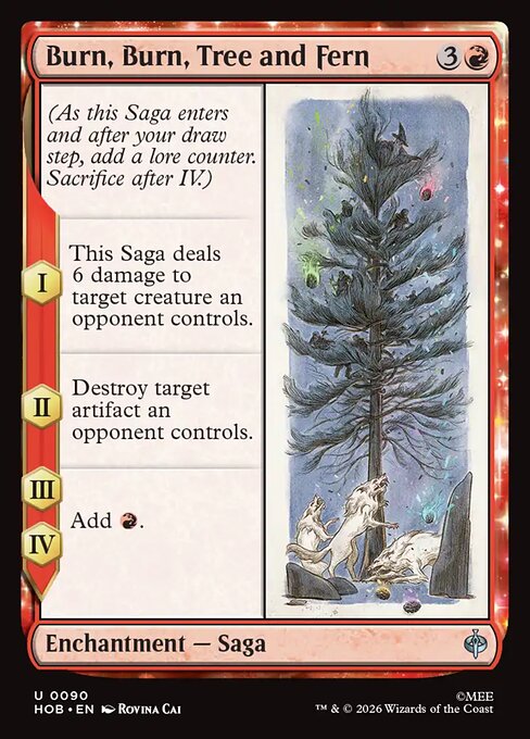Burn, Burn, Tree and Fern — NM Foil [The Hobbit]