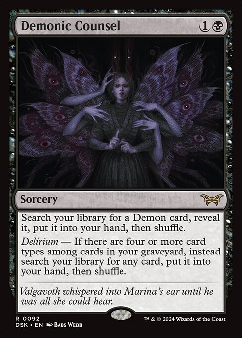 Demonic Counsel — NM [Duskmourn: House of Horror]
